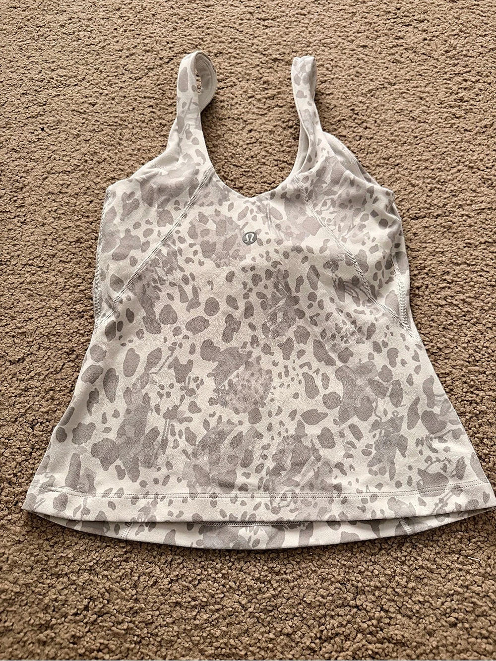 Lululemon Align Tank Animal Print White & Gray Size 0